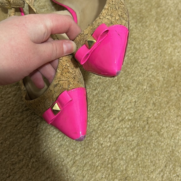 kate Spade Ginny flats slingbacks natural cork flats - Picture 6 of 8